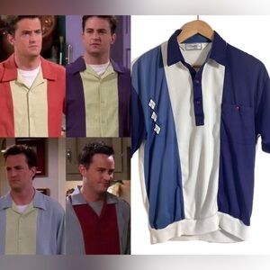 Vintage Chandler Bing Style Bowling Shirt
